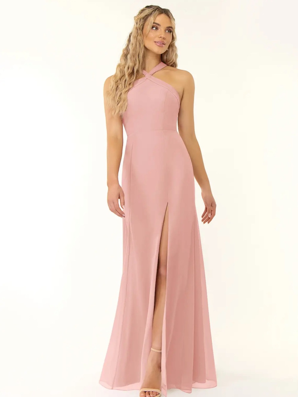 Chiffon Azazie Rue Dress in Rosette